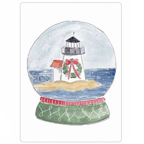Nantucket Christmas Lighthouse Snow Globe Magnet - Picture 3 of 4